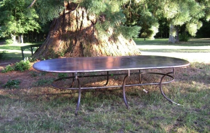 table de jardin en fer forgé 